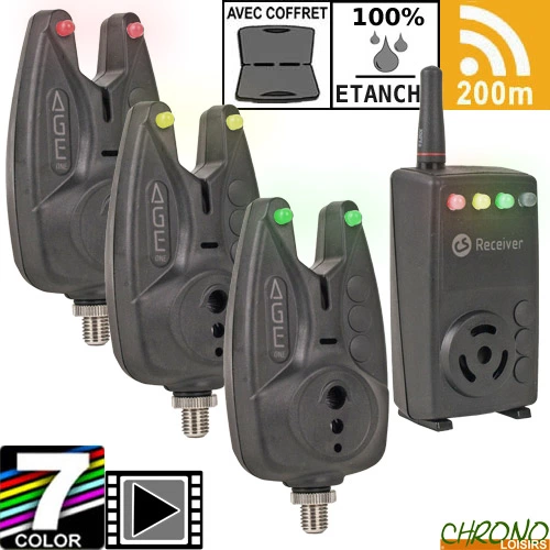 Coffret Carpsounder Centrale 3 Détecteurs Age One 3 Coffret Carpsounder Centrale 3 Détecteurs Age One