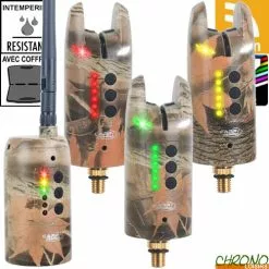 Coffret Carp Design Centrale 3 Détecteurs Darkness Camo