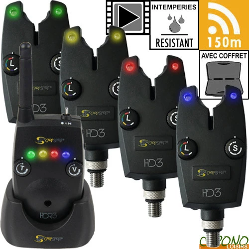 Coffret Carp Spirit Centrale 4 Détecteurs HD3 3 Coffret Carp Spirit Centrale 4 Détecteurs HD3