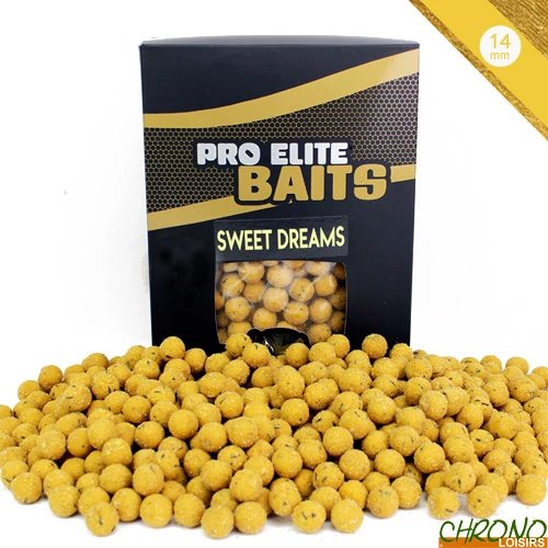 Bouillettes Pro Elite Baits Gold Sweet Dreams 14mm 1kg 3 Bouillettes Pro Elite Baits Gold Sweet Dreams 14mm 1kg