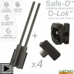 Pack Delkim New D-Lok Quick R Safe-D Carbon Snag Txi-D & Ev-D (les 4)