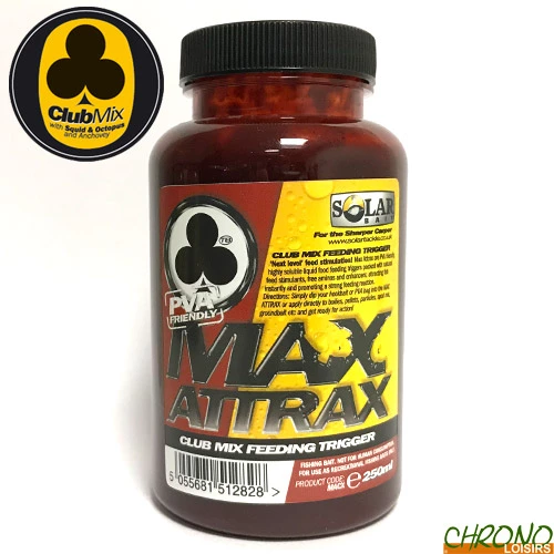Solar Tackle Booster Solar Max Attrax Club Mix (Squid & Octopus) 250ml 3 Solar Tackle Booster Solar Max Attrax Club Mix (Squid & Octopus) 250ml
