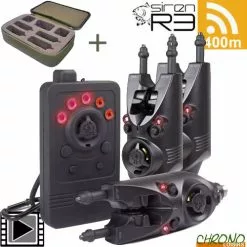 Nash Tackle Coffret Nash Centrale Siren R3 + 3 Détecteurs R3 Rouge