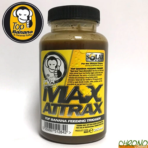 Solar Tackle Booster Solar Max Attrax Top Banana 250ml 3 Solar Tackle Booster Solar Max Attrax Top Banana 250ml