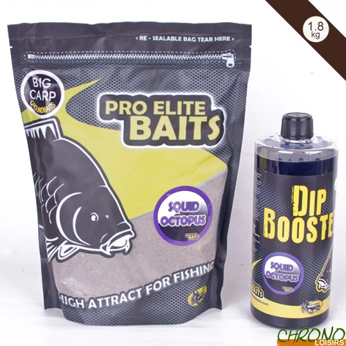 Pack Appâts Pro Elite Baits Method Mix + Attractant Squid & Octopus 3 Pack Appâts Pro Elite Baits Method Mix + Attractant Squid & Octopus