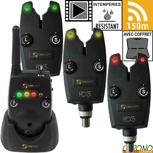 Coffret Carp Spirit Centrale 3 Détecteurs HD3 3 Coffret Carp Spirit Centrale 3 Détecteurs HD3