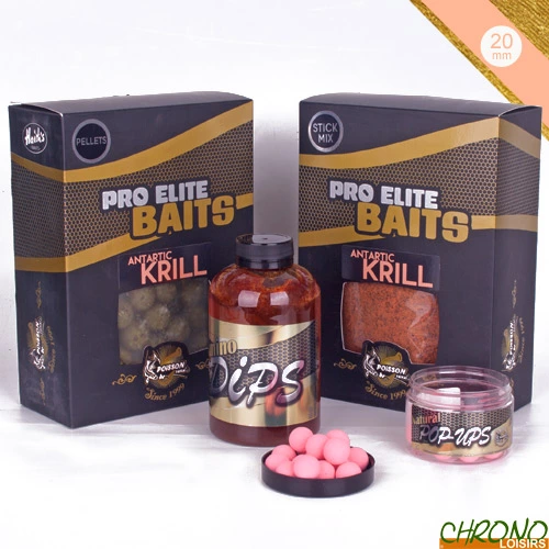 Pack Appâts Pro Elite Baits Gold Antartic Krill 3 Pack Appâts Pro Elite Baits Gold Antartic Krill