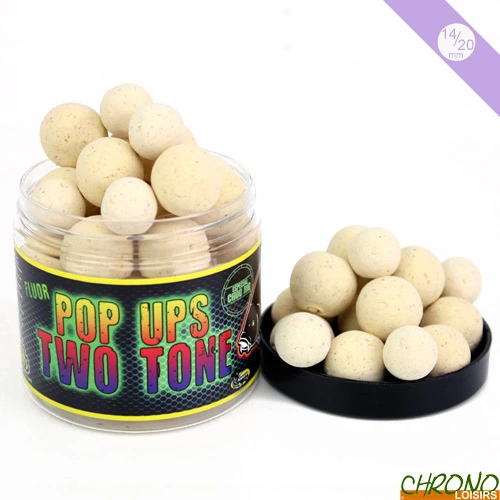 Pop Ups Pro Elite Baits Fluoro Two Tone Garlic 14/20mm 200ml 3 Pop Ups Pro Elite Baits Fluoro Two Tone Garlic 14/20mm 200ml