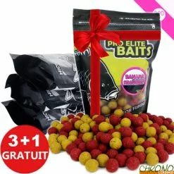 Bouillettes Pro Elite Baits Banana & Strawberry 20mm 800g (x3)