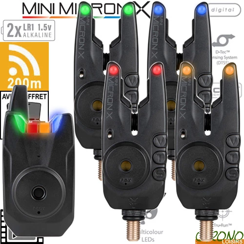 Coffret Fox Centrale 4 Détecteurs Mini Micron X 3 Coffret Fox Centrale 4 Détecteurs Mini Micron X