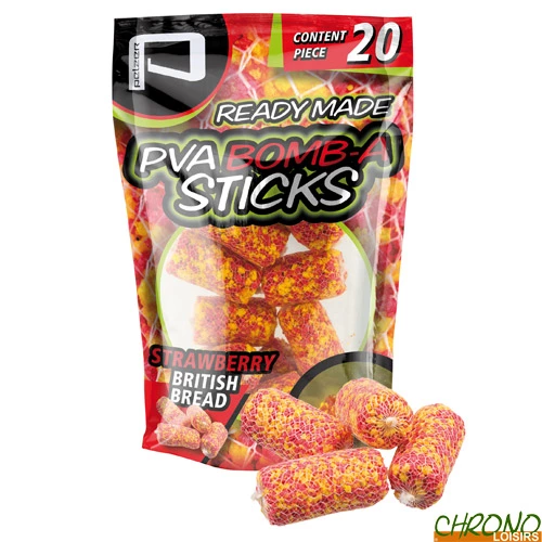 Stick PVA Pelzer Bomb-A Strawberry British Bread (les 20) 3 Stick PVA Pelzer Bomb-A Strawberry British Bread (les 20)
