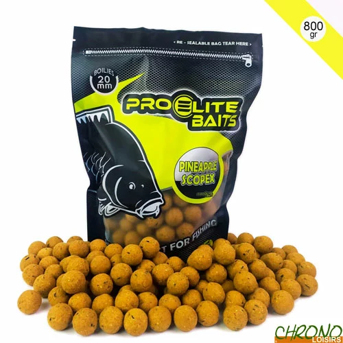 Bouillettes Pro Elite Baits Pineapple & Scopex 20mm 800g 3 Bouillettes Pro Elite Baits Pineapple & Scopex 20mm 800g