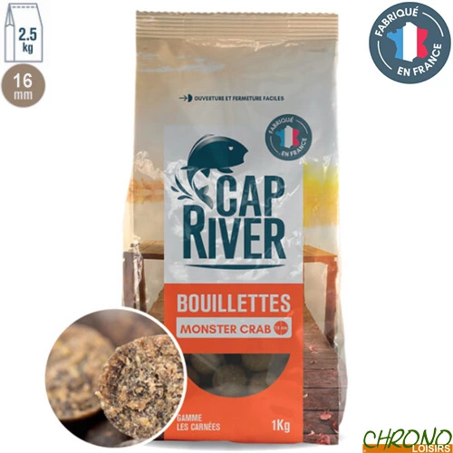 Bouillettes Cap River Monster Crab 16mm 2.5kg 3 Bouillettes Cap River Monster Crab 16mm 2.5kg