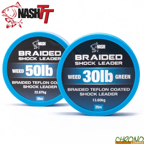 Nash TT Tête De Ligne Nash Braided Shock Leader 25m 3 Nash TT Tête De Ligne Nash Braided Shock Leader 25m