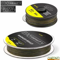 Tresse Avid Carp Extremity Marker 300m + Arrachée Shock Tight 50m