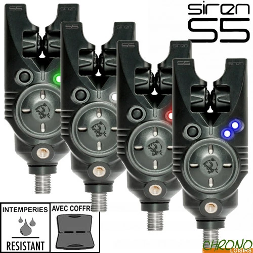 Nash Tackle Coffret Nash 4 Détecteurs Siren S5 Digital Color 3 Nash Tackle Coffret Nash 4 Détecteurs Siren S5 Digital Color