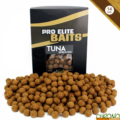Bouillettes Pro Elite Baits Gold Tuna Spirulina 14mm 1kg 3 Bouillettes Pro Elite Baits Gold Tuna Spirulina 14mm 1kg